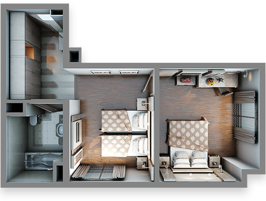 Deluxe Aile Odası · Oda planı