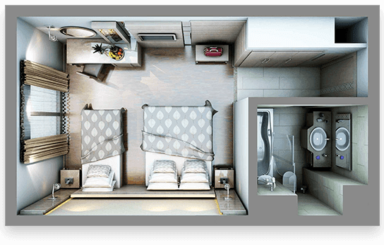 Deluxe Oda · Oda planı
