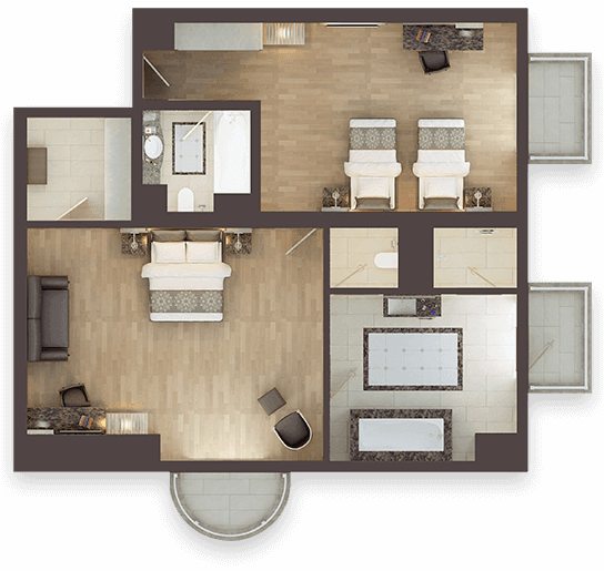 Deluxe Superior Aile Odası · Oda planı