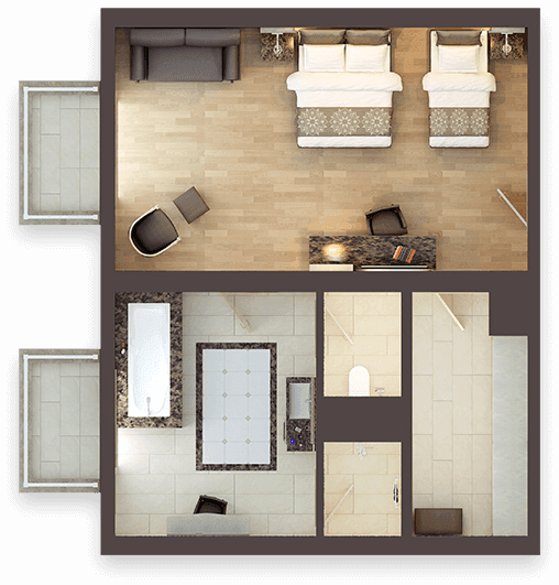 Deluxe Superior Oda · Oda planı