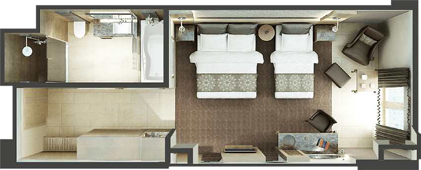 Havuzlu Deluxe Oda · Oda planı
