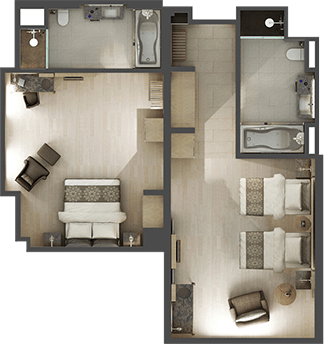 Deluxe Superior Aile Odası · Oda planı